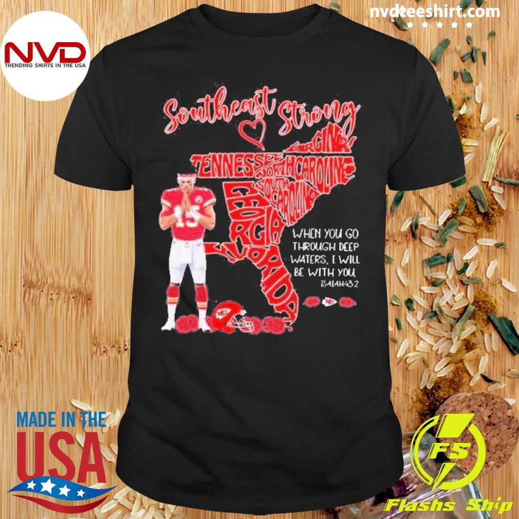 Patrick Mahomes Kansas City Chiefs Praying For Florida Southeast Strong 2024 Shirt