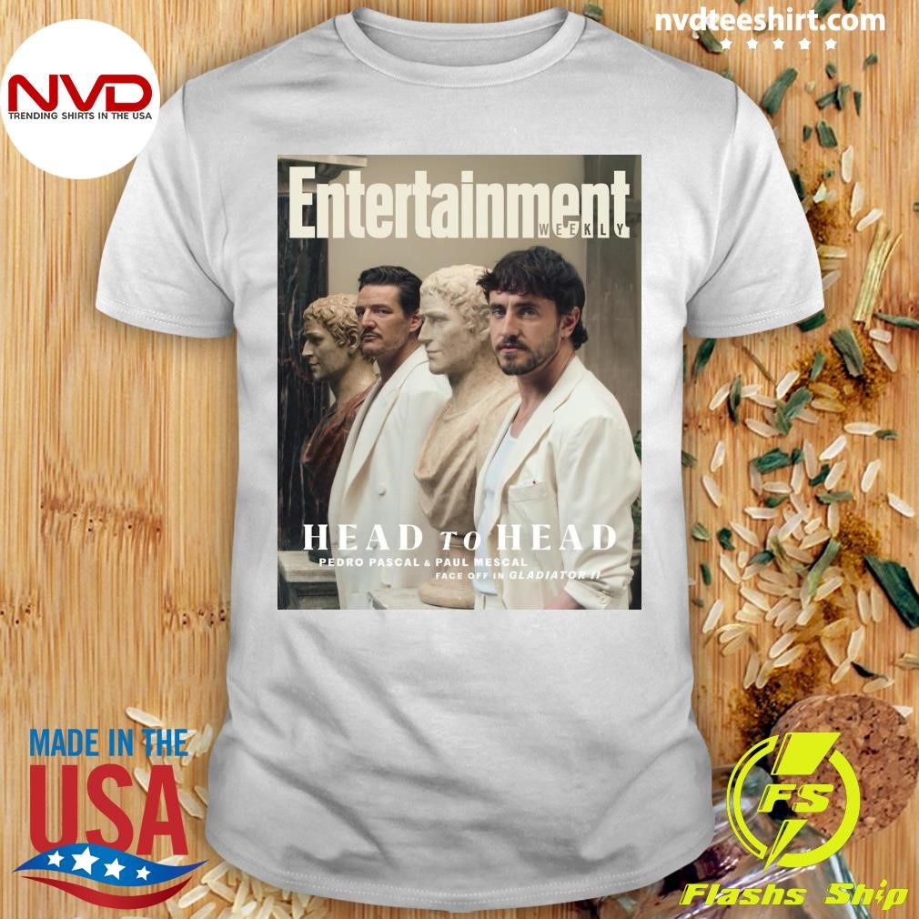 Paul Mescal and Pedro Pascal cover the newest issue of Entertainment Weekly Magazine, photographed by Charlotte Ellis Shirt