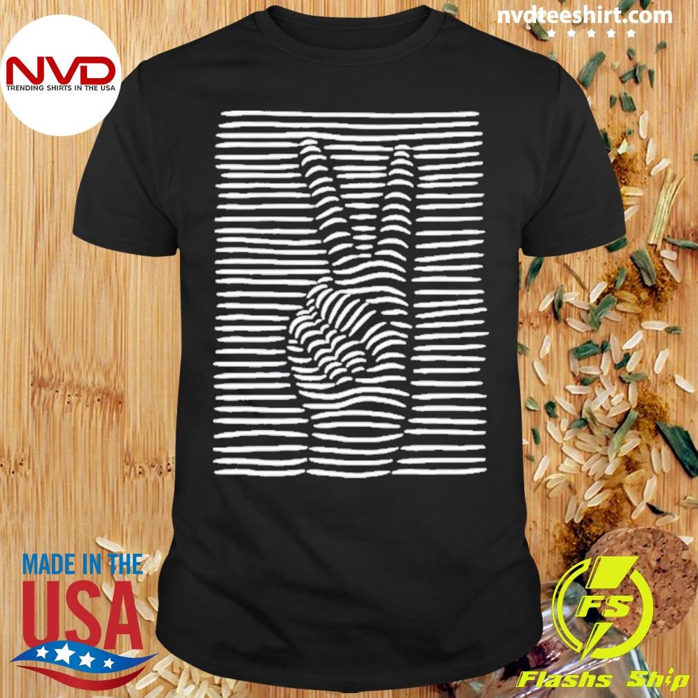 Peace Sign With Hands Optical Illusion 2024 Shirt