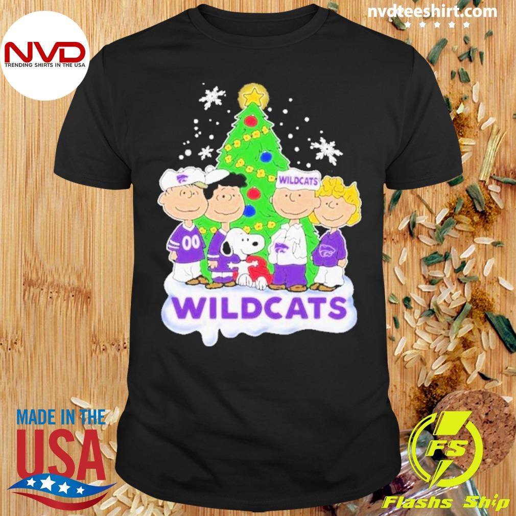 Peanuts Characters X K-State Wildcats Merry Christmas 2024 Shirt