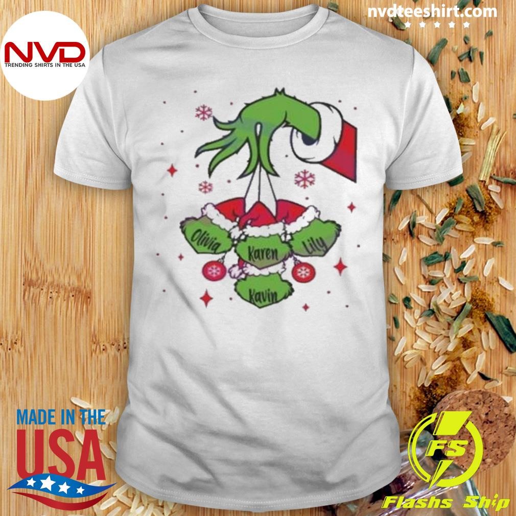 Personalized Grinch Mama Christmas Grinch Head 2024 Shirt