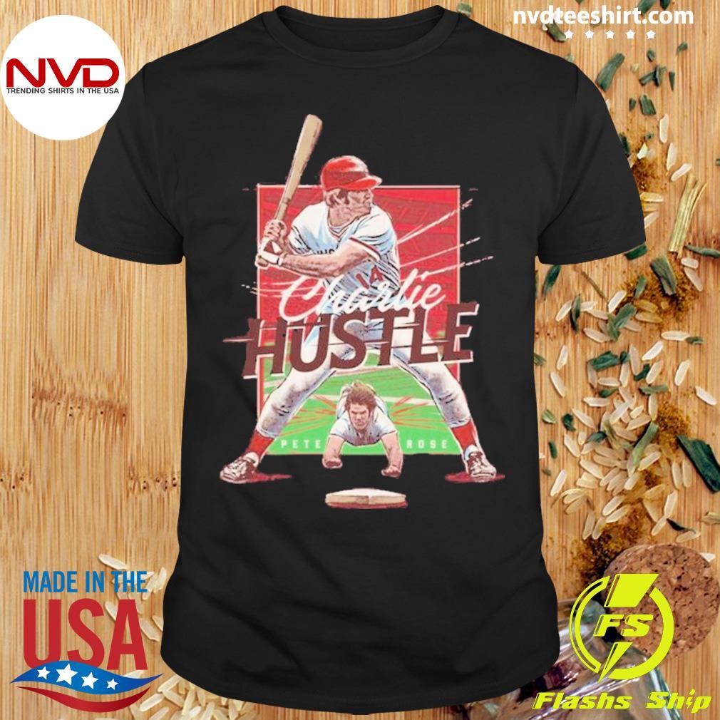 Pete Rose Cincinnati Reds Charlie Hustle 2024 Shirt