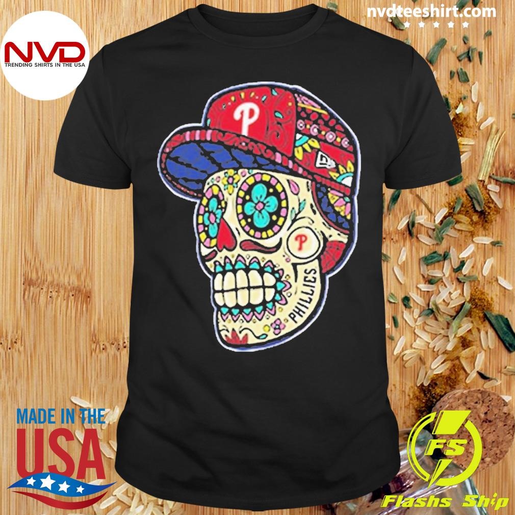 Philadelphia Phillies New Era Black Sugar Skulls 2024 Shirt