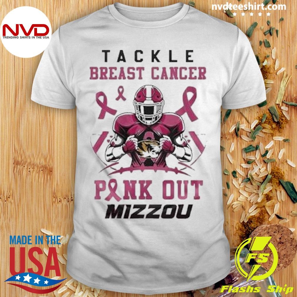 Pink Out Missouri Tigers Tackle Breast Cancer 2024 Shirt