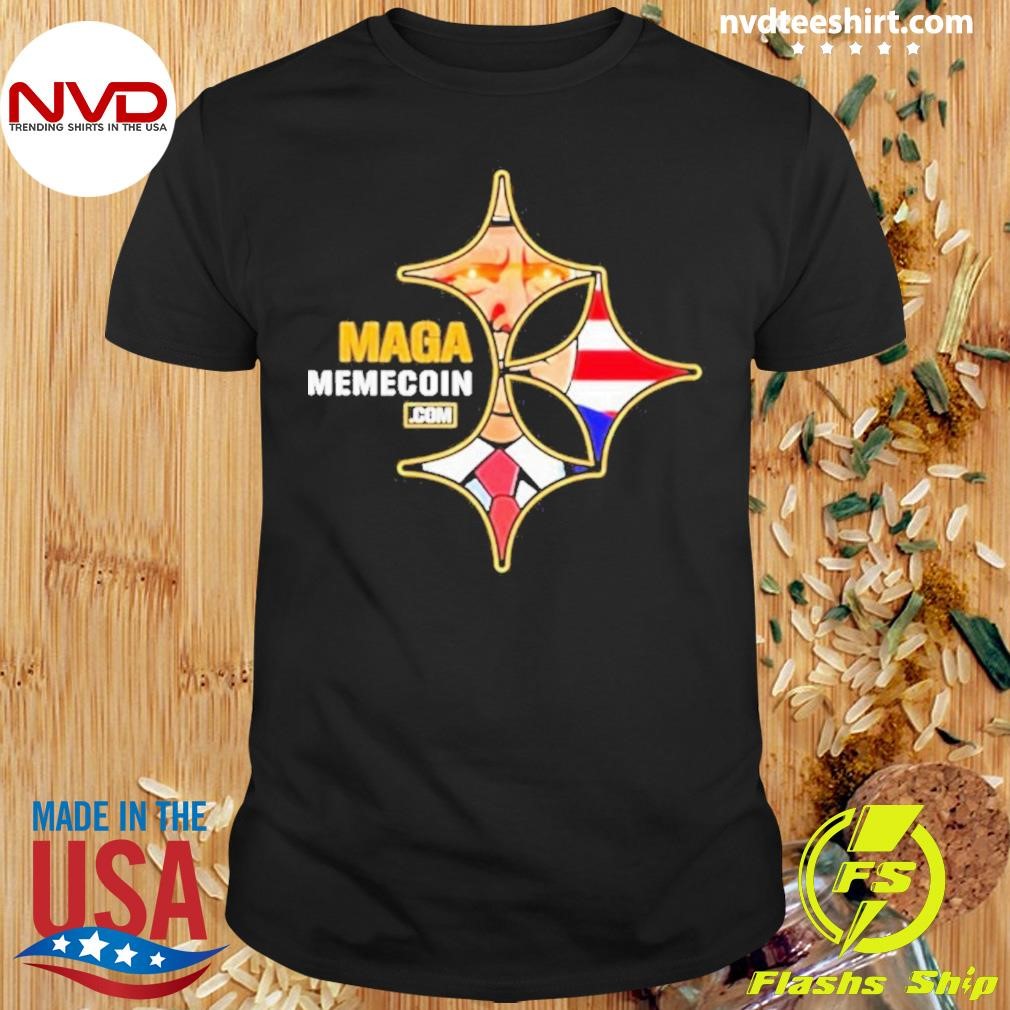 Pittsburgh Steelers X Donald Trump Maga Memecoin Logo Shirt