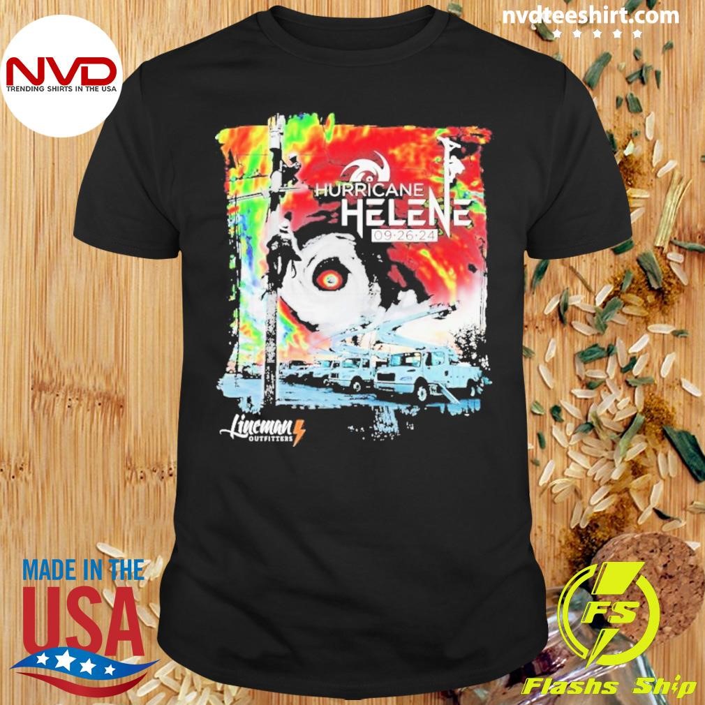 Power Lineman Hurricane Helene 2024 Shirt