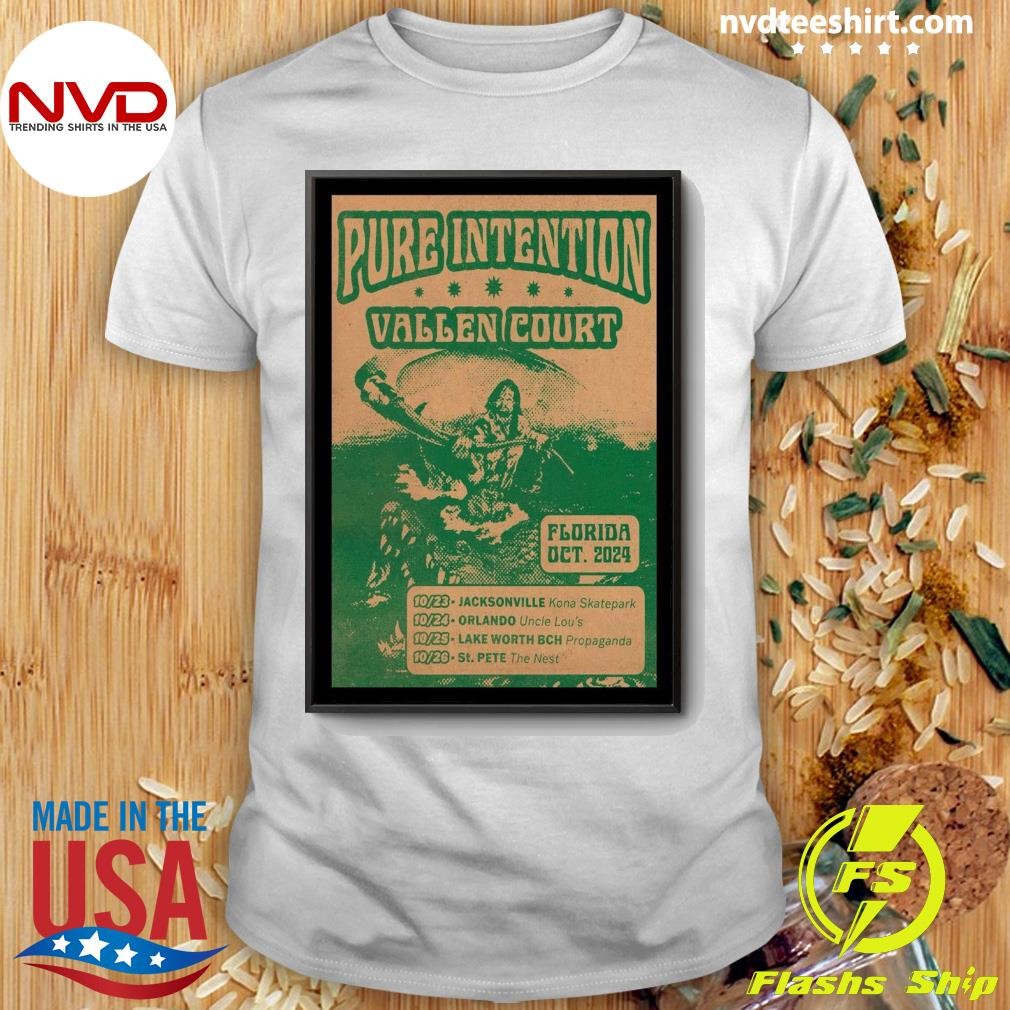 Pure Intention Vallen Court Florida October 2024 Tour Poster Shirt