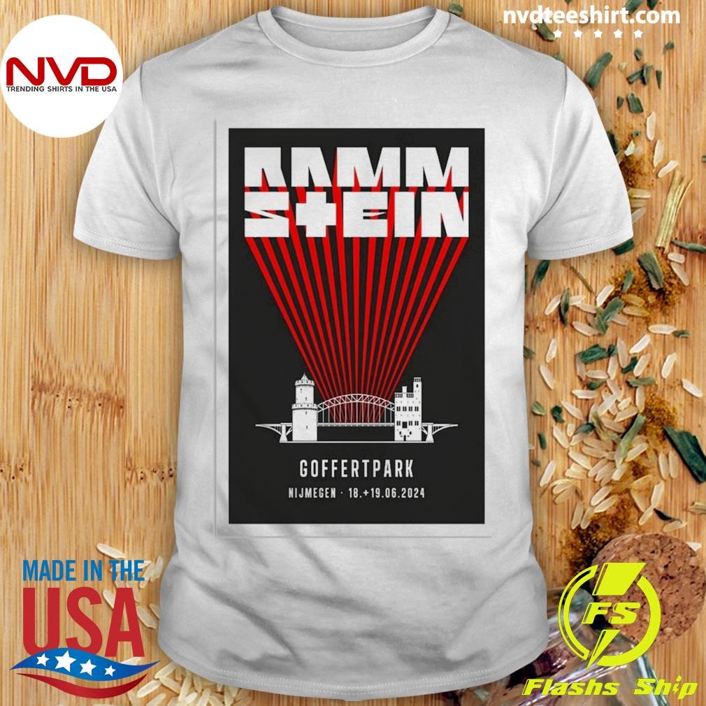 Rammstein Silkscreen Europe Stadium Tour 2024 Nijmegen Shirt