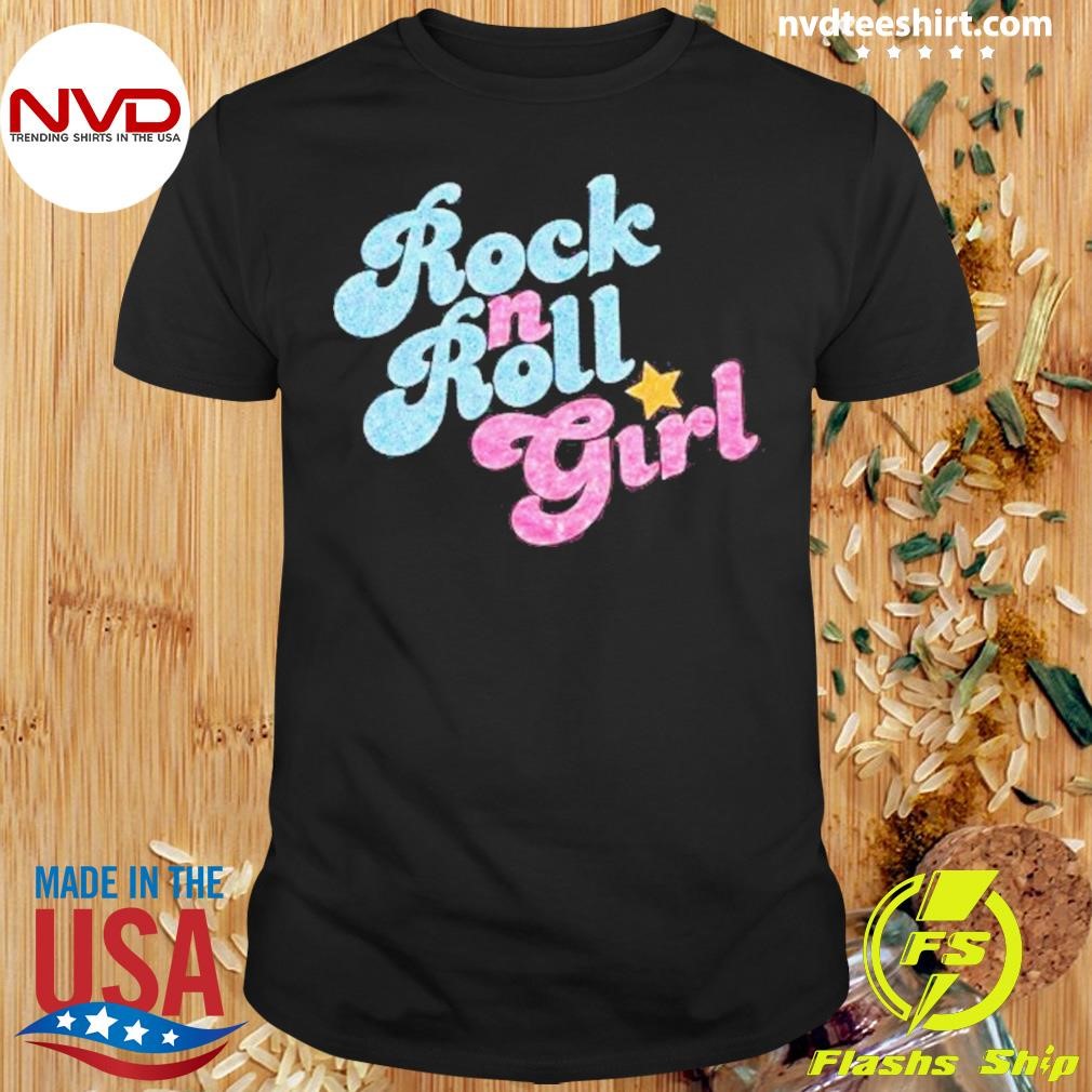 Rock N Roll Girl Cute Rockstar Concert 2024 Shirt