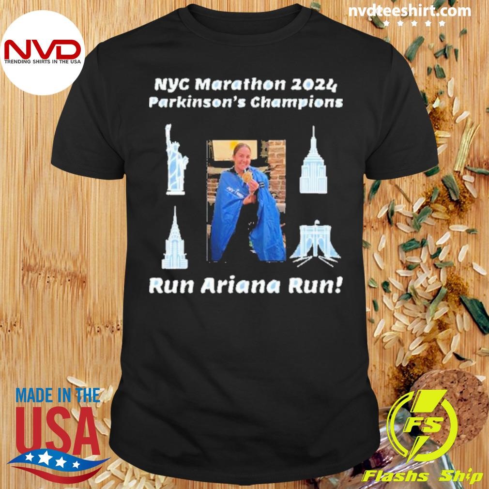 Run Arina Run Nyc Marathon 2024 Parkinson’s Champions Shirt