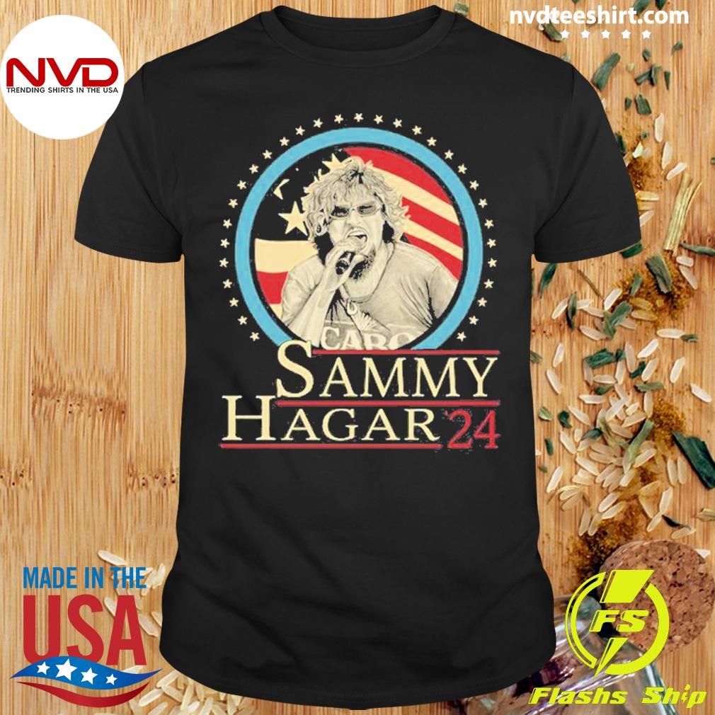 Sammy Hagar '24 Fans Gift Graphics American Flag Shirt