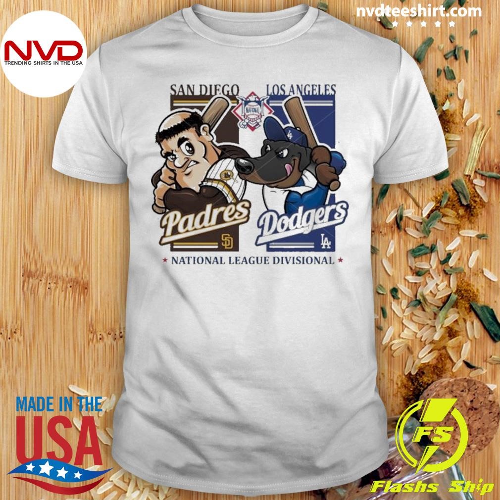 San Diego Padres Vs Los Angeles Dodgers 2024 National League Divisional Mascot Matchup 2024 Shirt