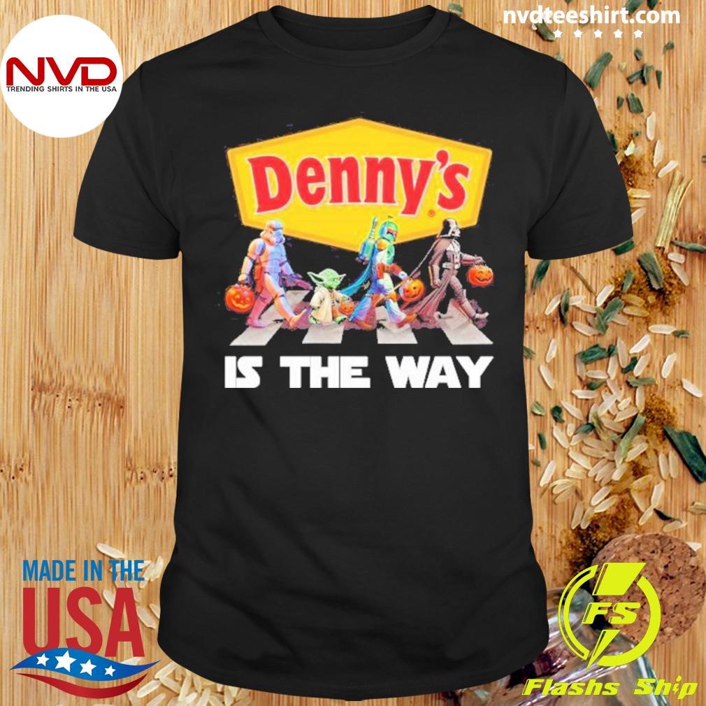 Star Wars Characters Abbey Road Denny’s Is The Way Halloween 2024 Shirt