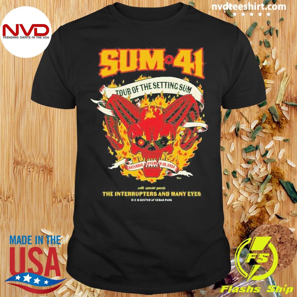 Sum 41 H-E-B Center Cedar Park TX Sept 28 2024 Tour Shirt