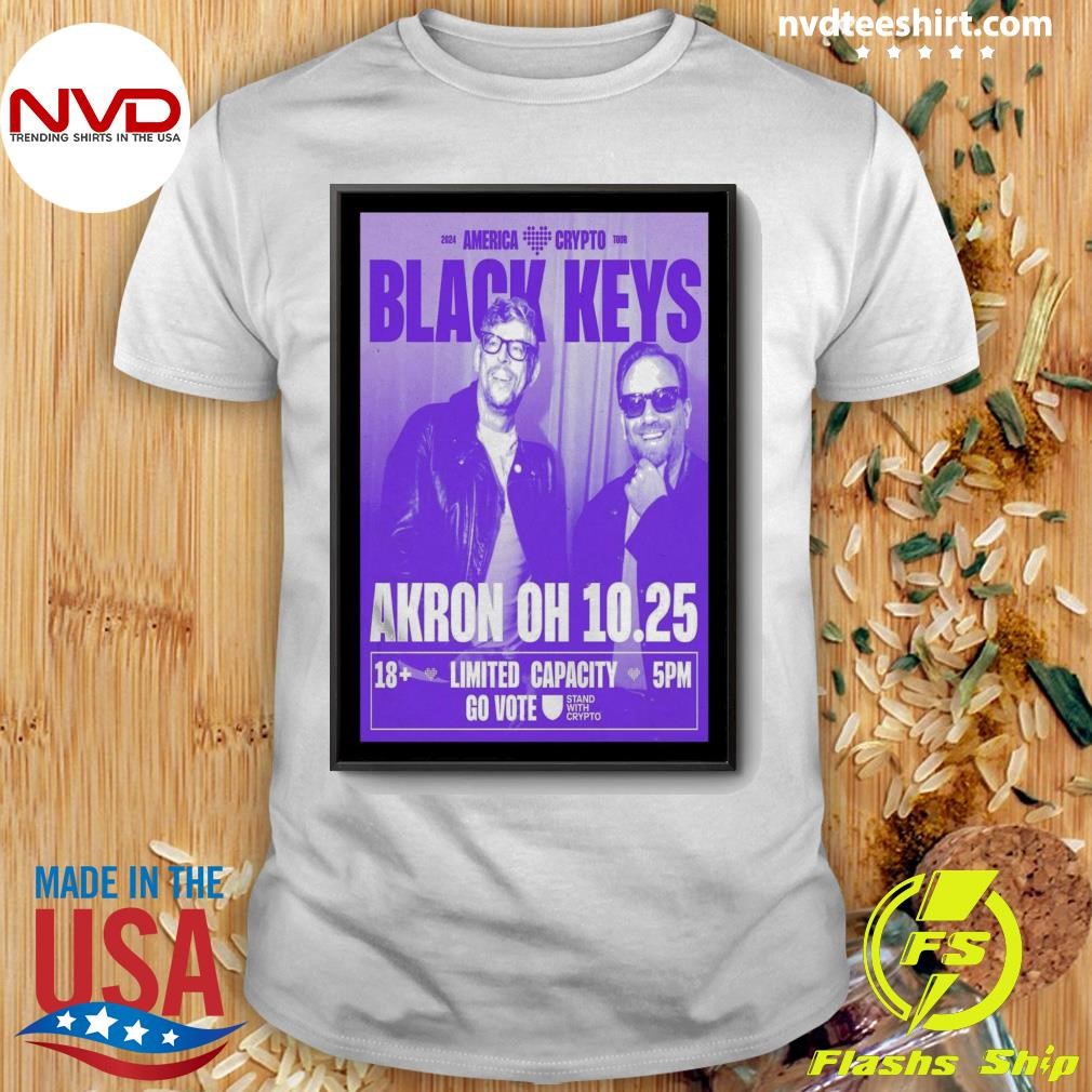 The Black Keys At Akron Civic Theatre On Oct 25 2024 In Akron OH Tour Shirt