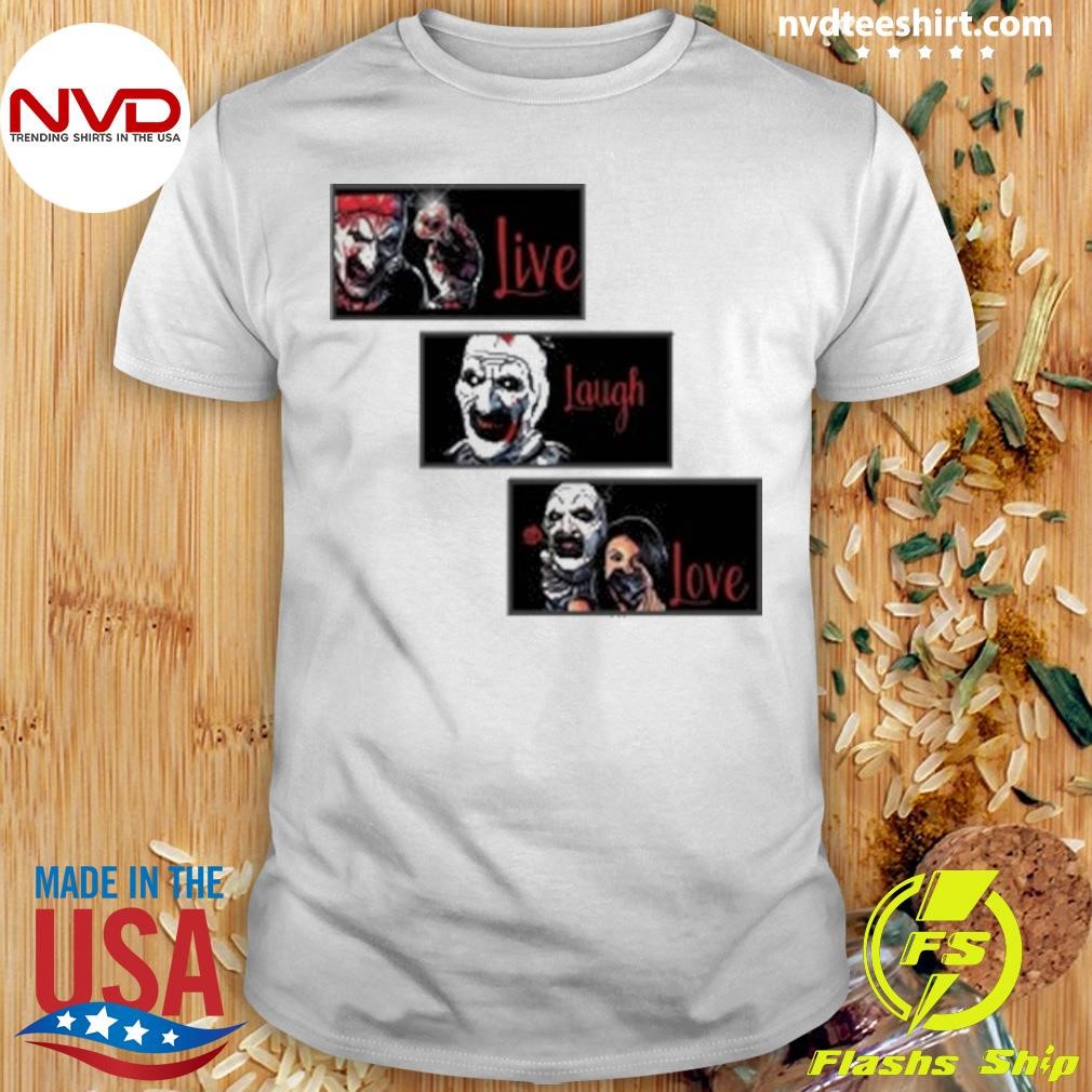 The Clown Live Laugh Love Halloween Illustration 2024 Shirt