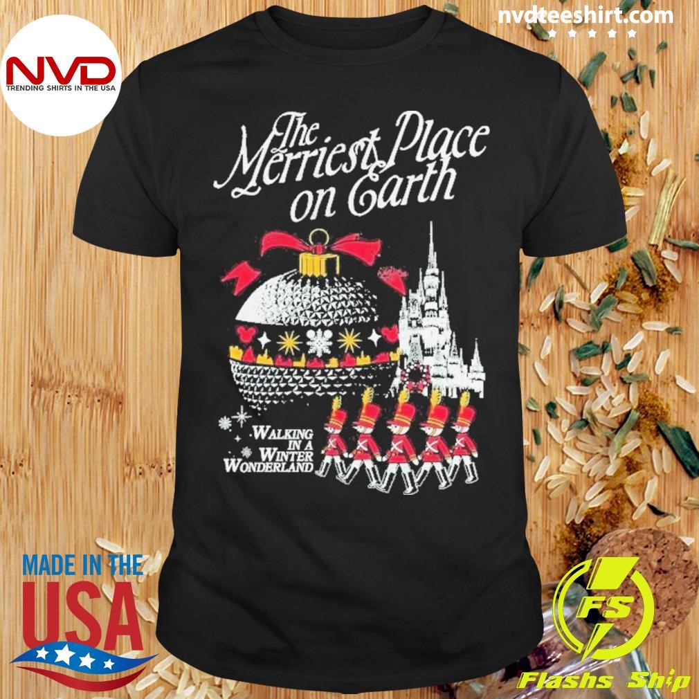 The Merriest Place On Earth Walking In A Winter Wonderland Disney Lead Soldier Christmas 2024 Shirt