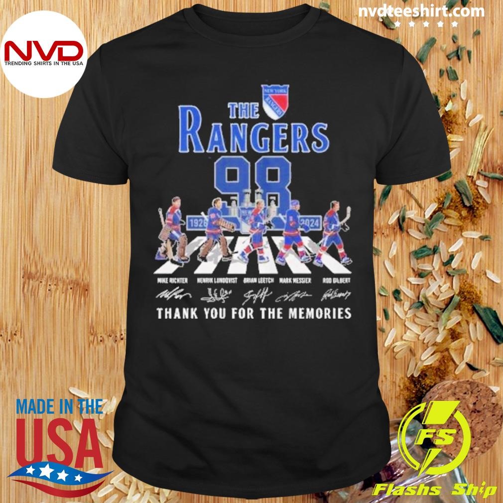 The New York Rangers 1926-2024 Signature Thank You For The Memories Shirt