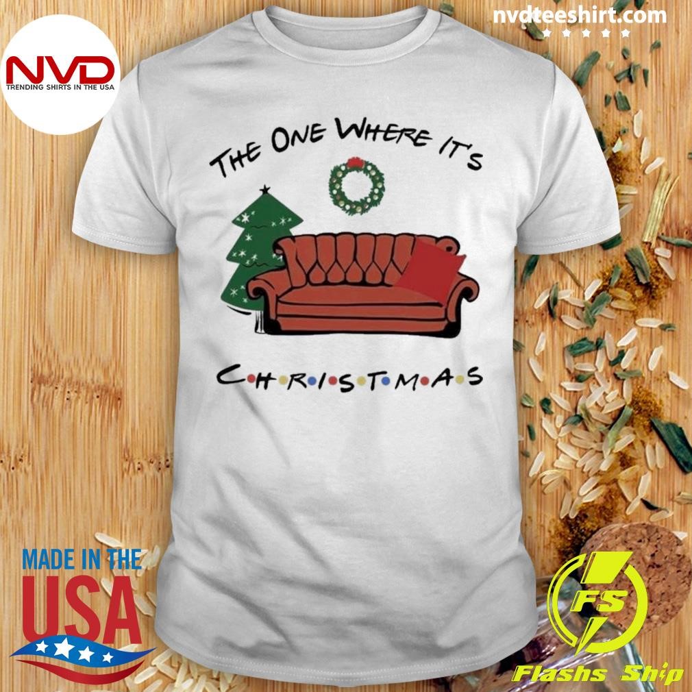 The One Where It’s Christmas Friends Movie Spirit 2024 Shirt