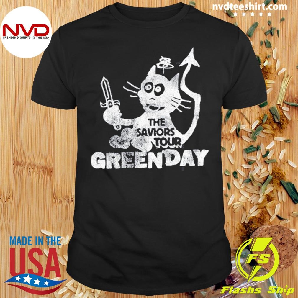 The Saviors Tour Green Day Cat And Sword Shirt