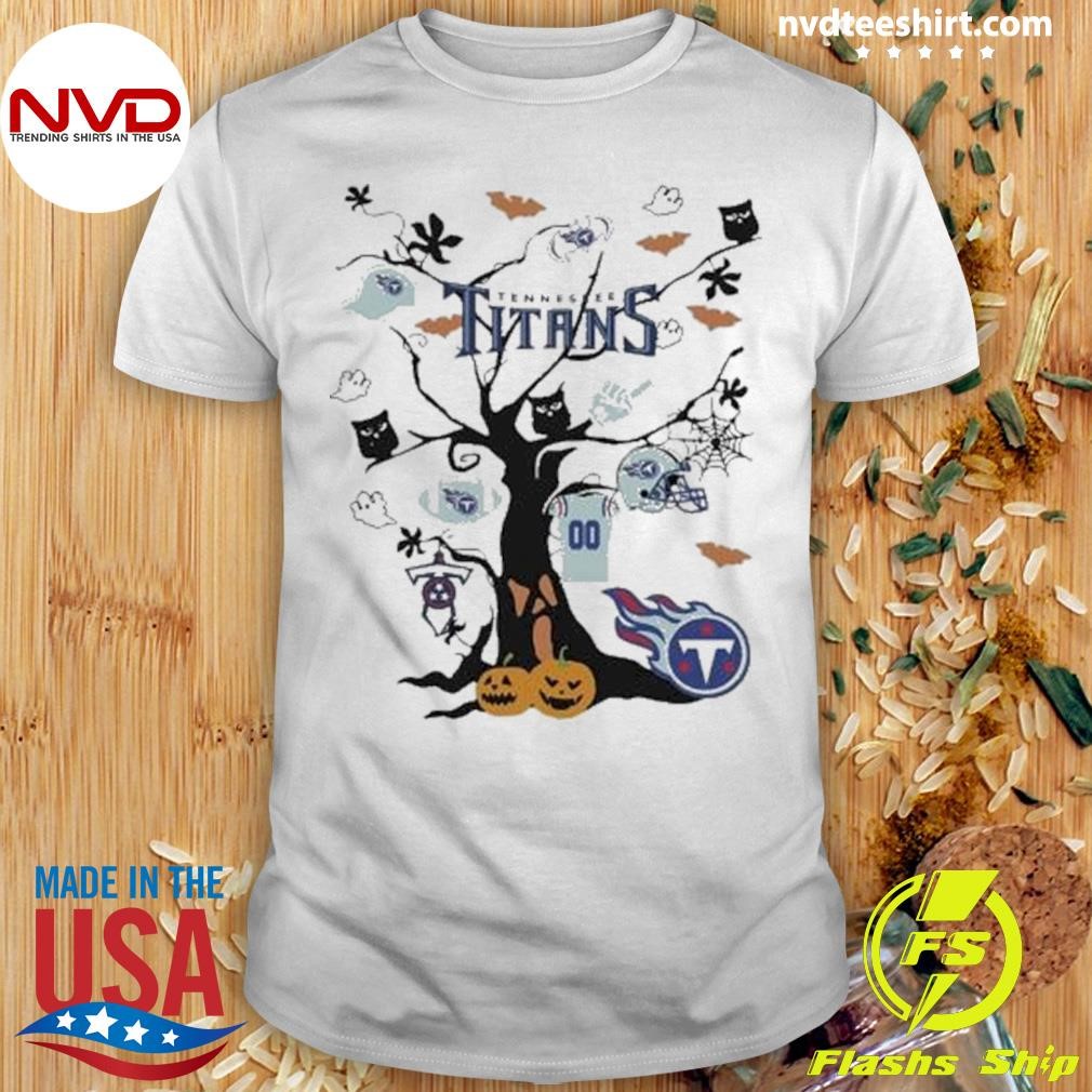 Titans Nfl Team Tree Halloween Tennessee 2024 Shirt