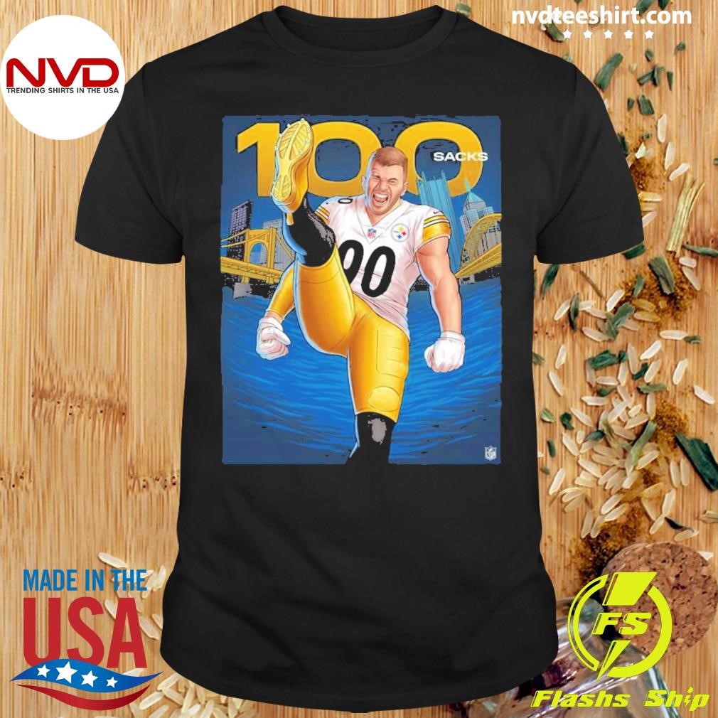 Tj Watt Pittsburgh Steelers 100 Sacks 2024 Shirt