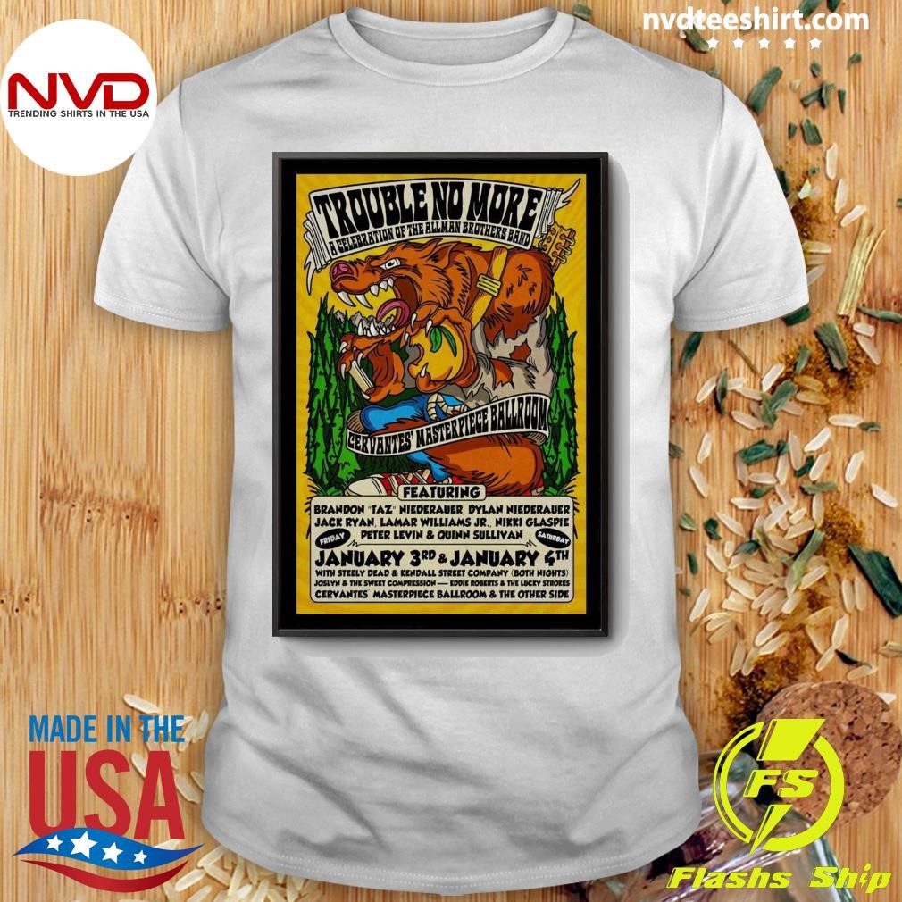 Trouble No More A Celebration Of The Allman Brothers Band Jan 3-4 2025 In Denver CO Shirt