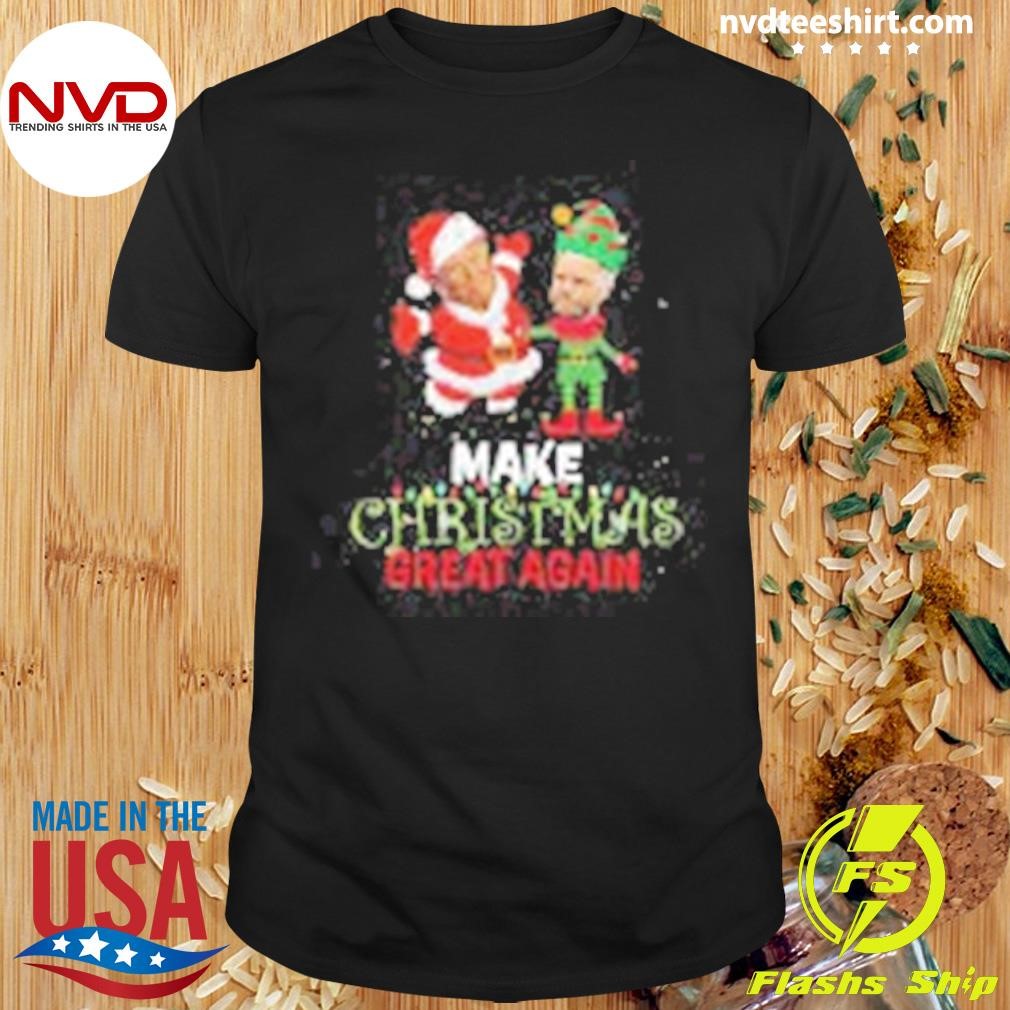 Trump Vance Make Christmas Great Again Humorous Christmas 2024 Shirt