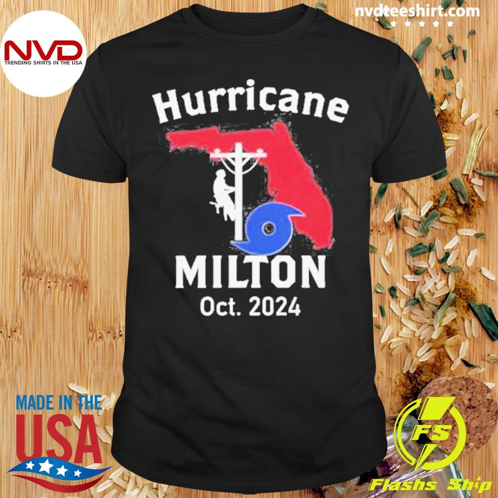 United State Florida Hurricane Milton Lineman Oct 2024 Graphic Shirt