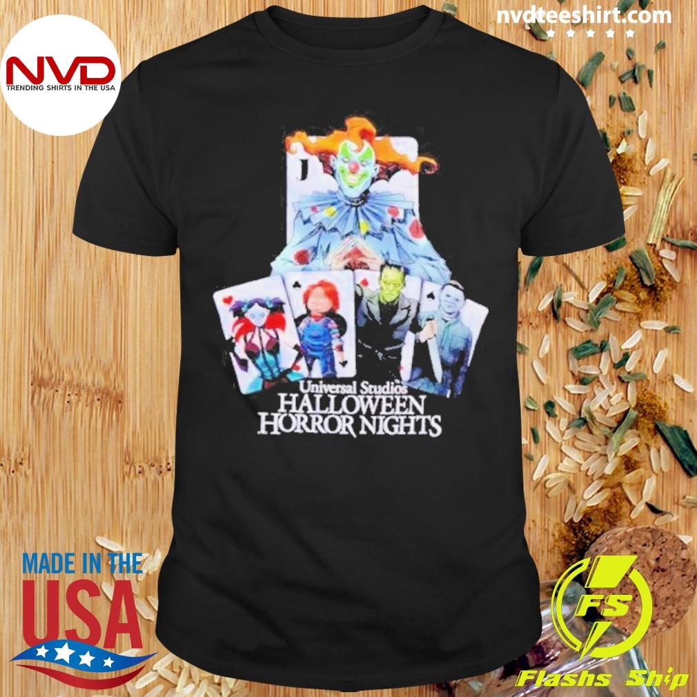 Universal Studios Halloween Horror Nights Playing Card Shirt