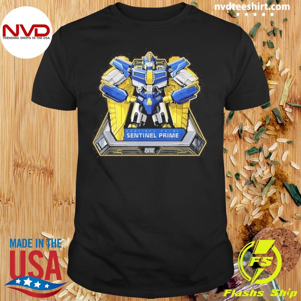 Visit The Transformers Transformers One Iconic Sentinel Prime Retro Big Chest Logo Shirt