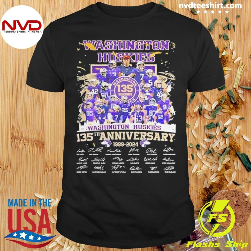 Washington Huskies 135th Anniversary 1889 2024 Thank You Shirt