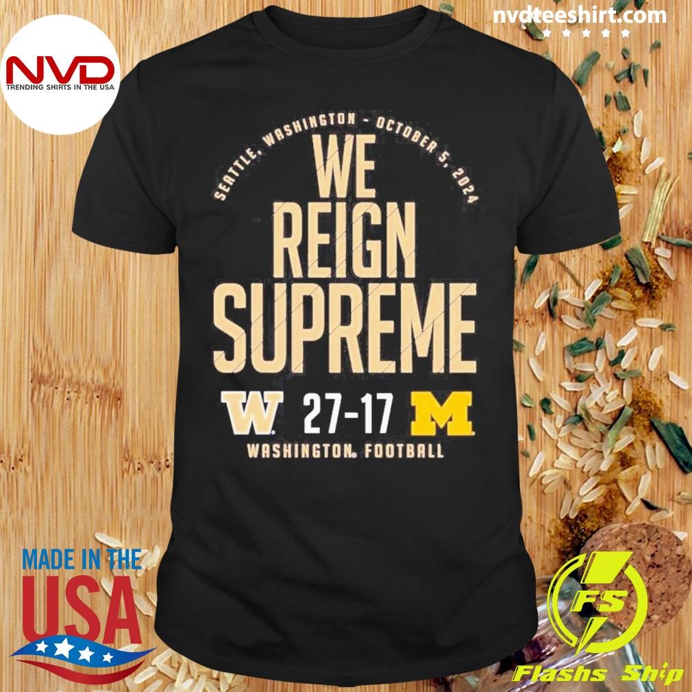 Washington Huskies vs. Michigan Wolverines 2024 Score Shirt