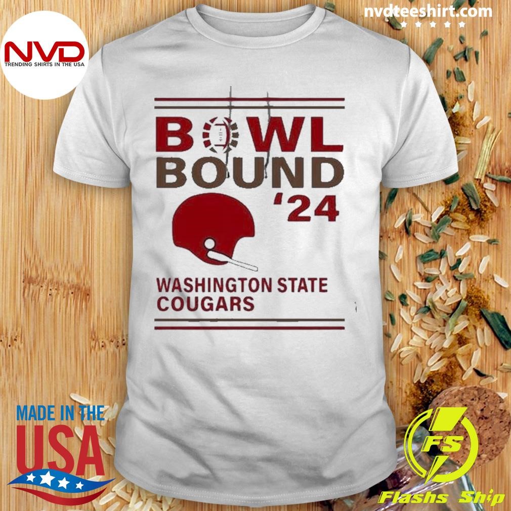 Washington State Cougars 2024 Bowl Bound Helmet Shirt