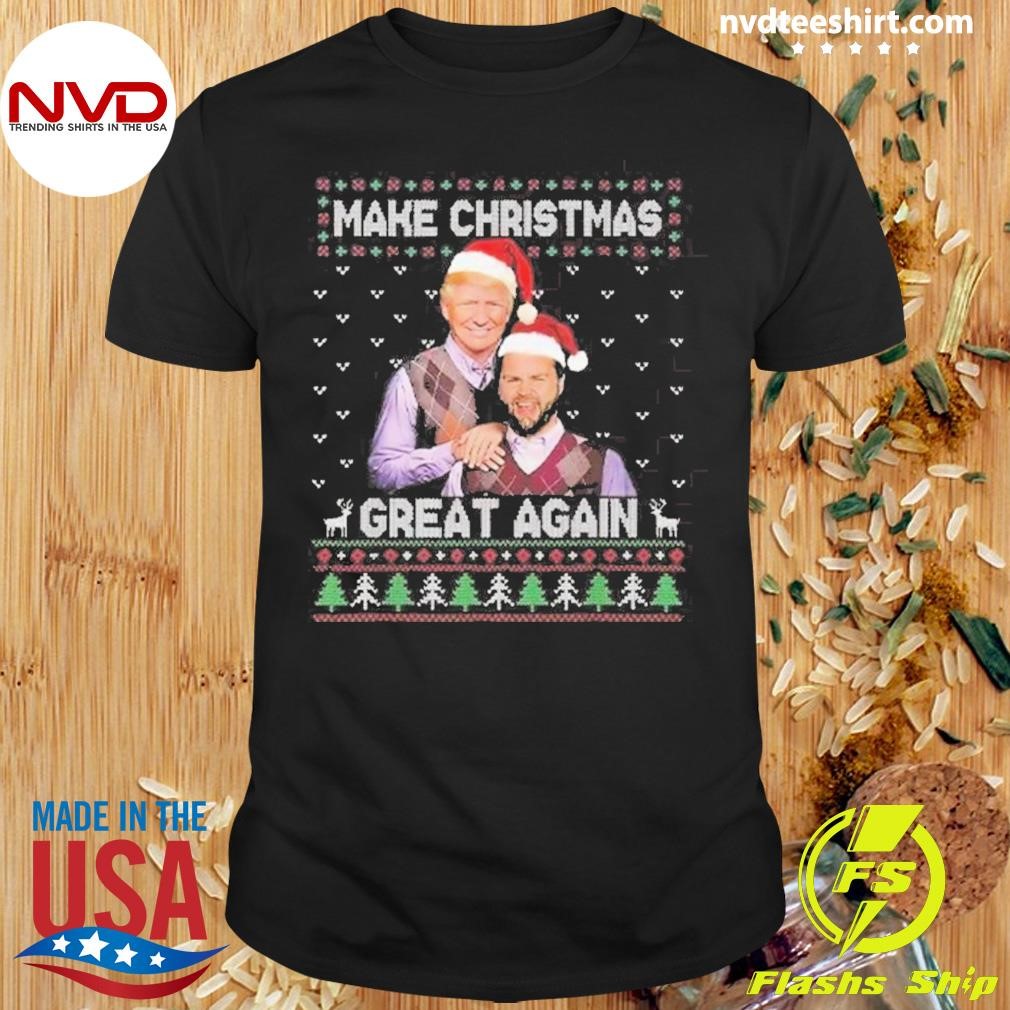 Trump Vance Step Brothers Make Christmas Great Again Santa Shirt