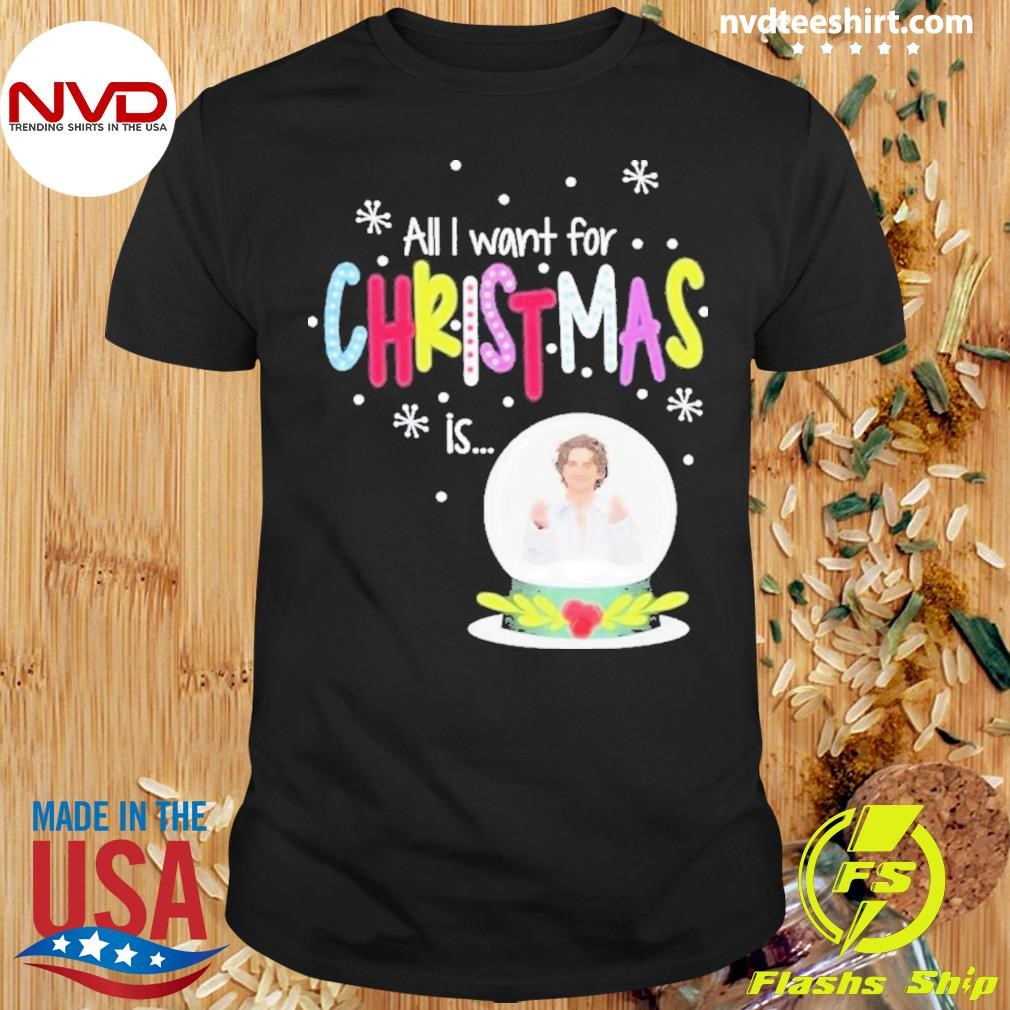 All I Want For Christmas Is Timothee Chalamet Snow 2024 Shirt