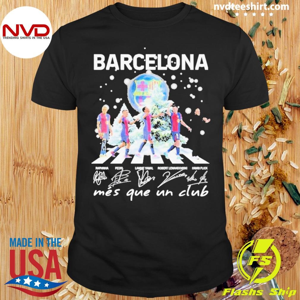 Barcelona Mes Que Un Club Christmas Signature Shirt