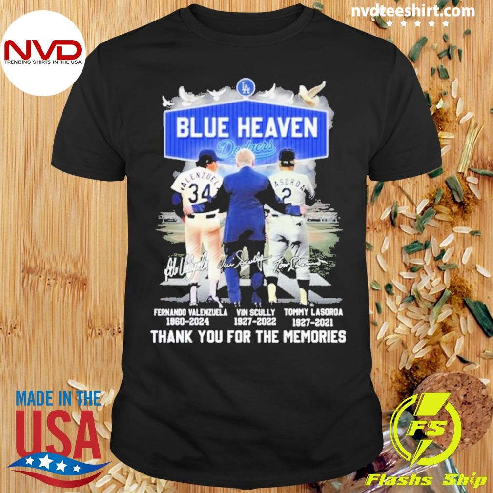 Blue Heaven Los Angeles Dodgers Signature Thank You For The Memories Shirt