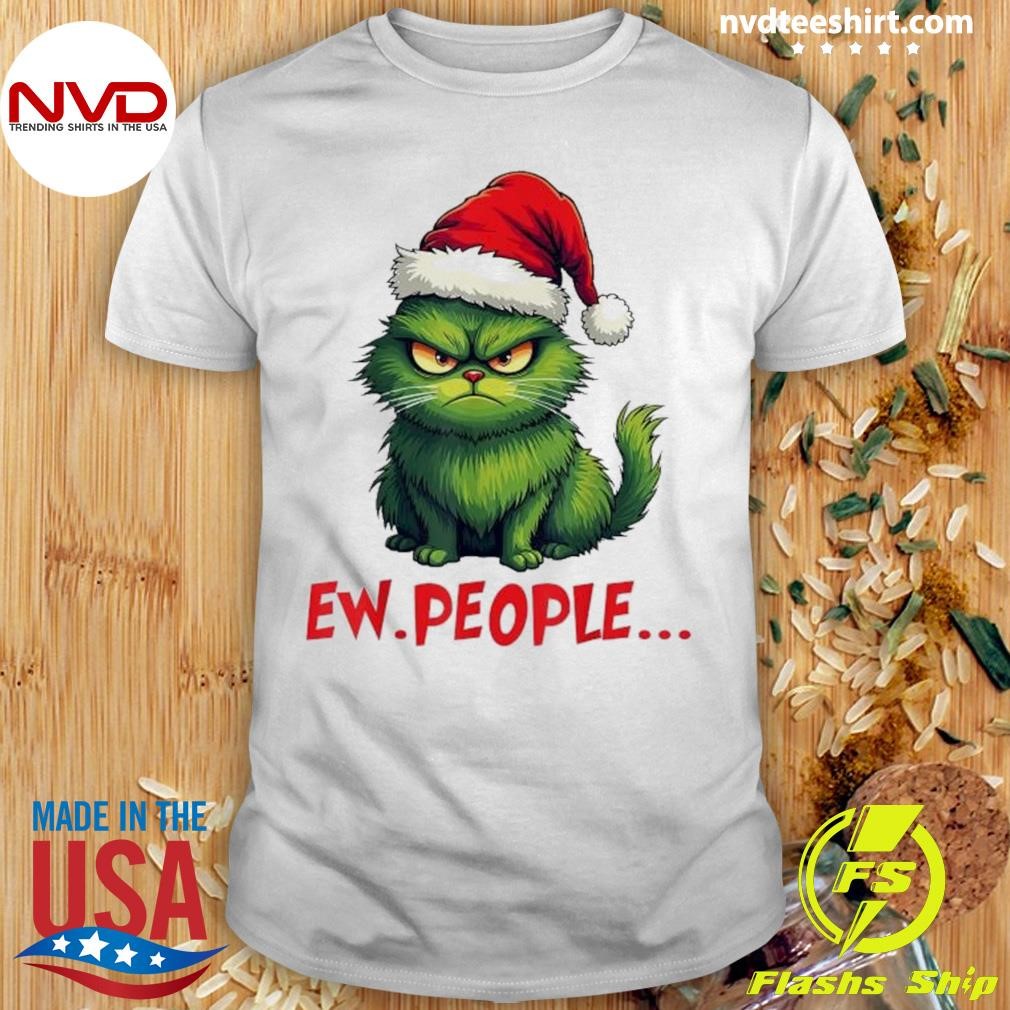 Cat Ew People Meowy Cat Christmas 2024 Shirt