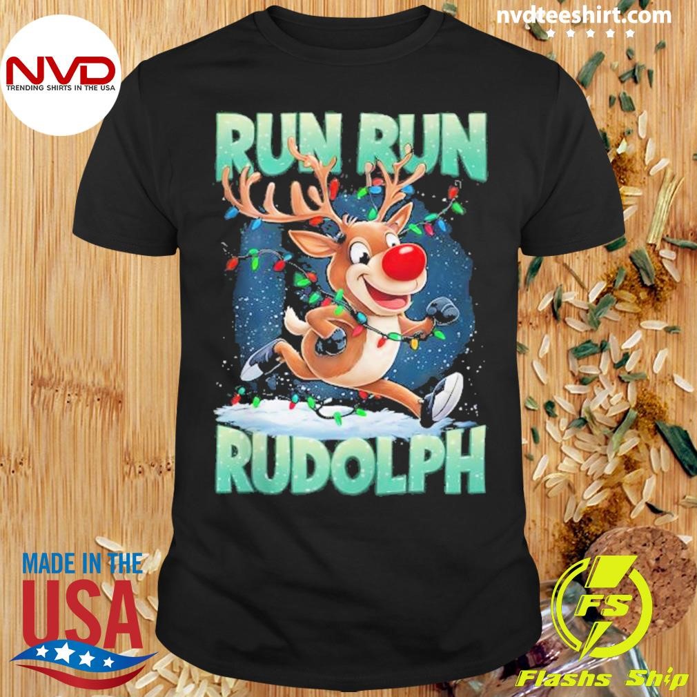 Christmas 5k Run Run Rudolph Holiday Team Running Matching Shirt