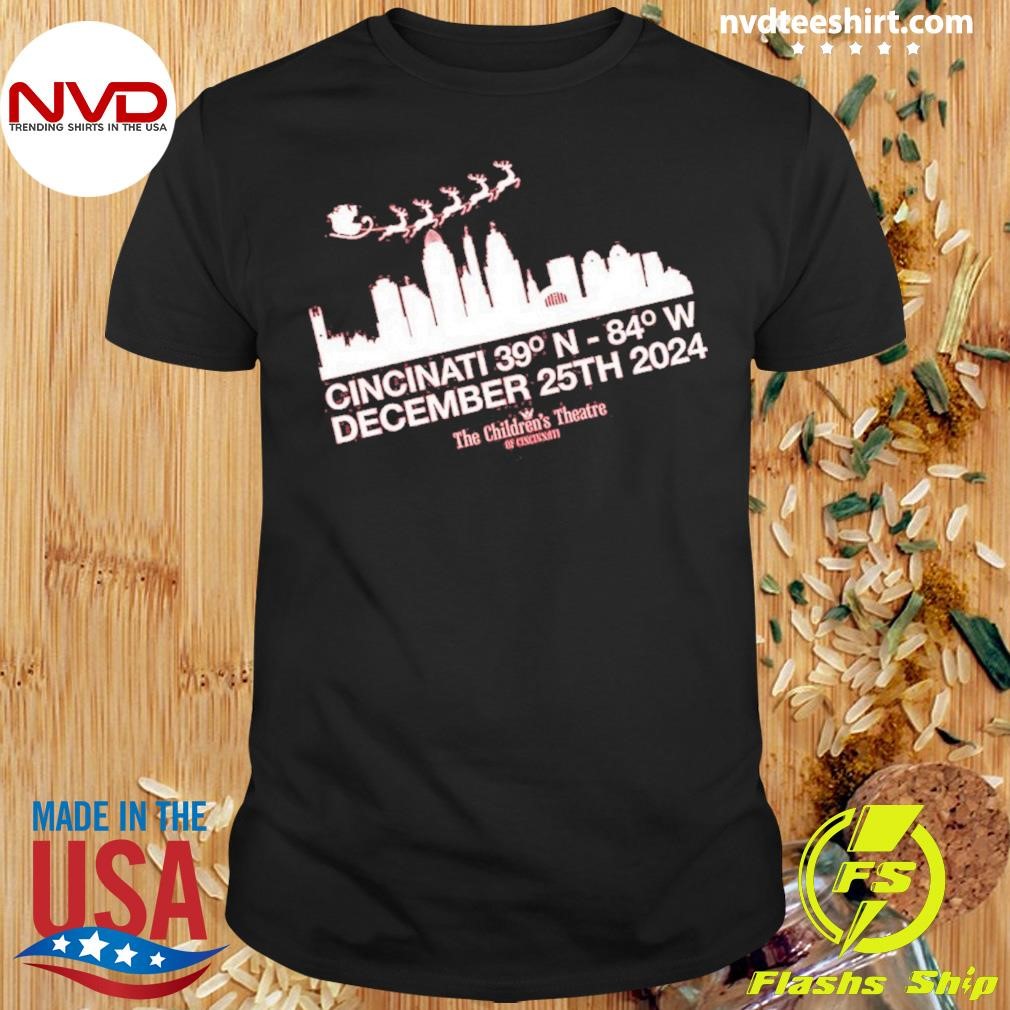 Cincinnati’s Coordinates For Santa Tct Santa Claus The Musical Shirt