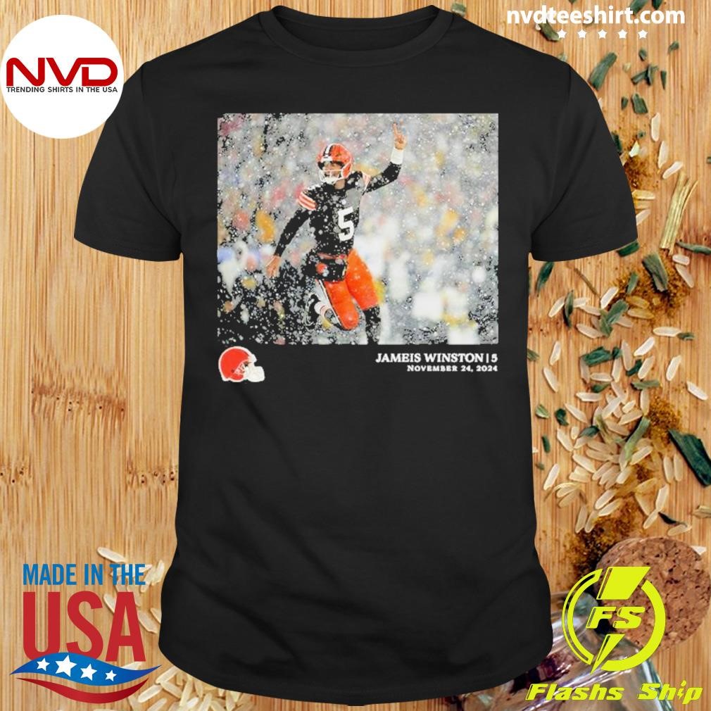 Cleveland Browns Jameis Winston Black Nfl Flash Features Week 12 Shirt