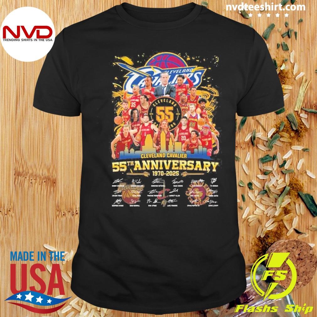 Cleveland Cavalier 55th Anniversary 1970-2025 Signature Shirt