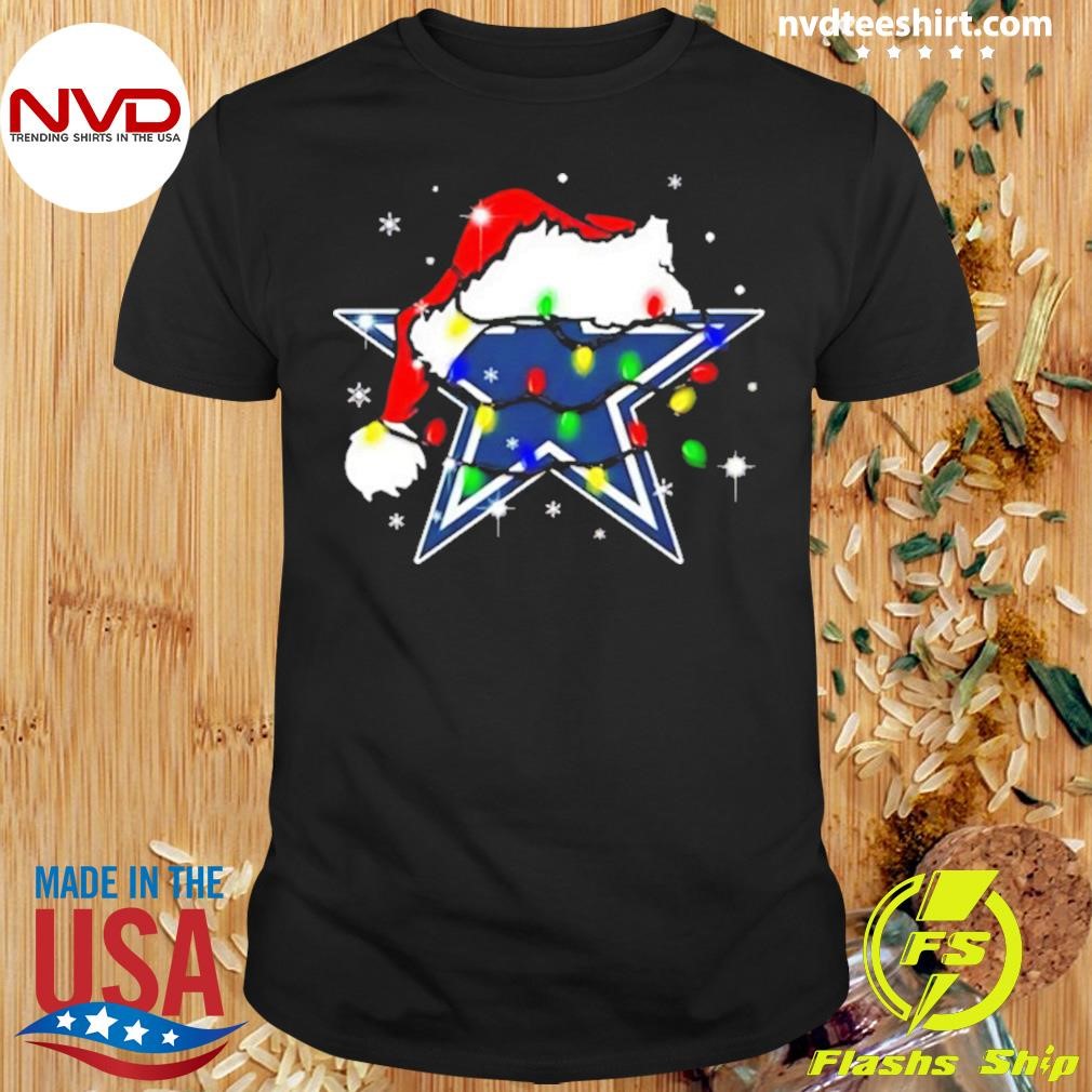 Dallas Cowboys Santa Hat Christmas 2024 Shirt