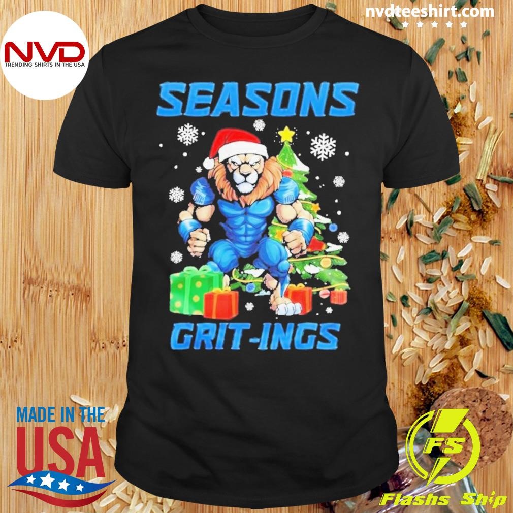 Detroit Lions Season’s Grit-Ings Christmas Shirt