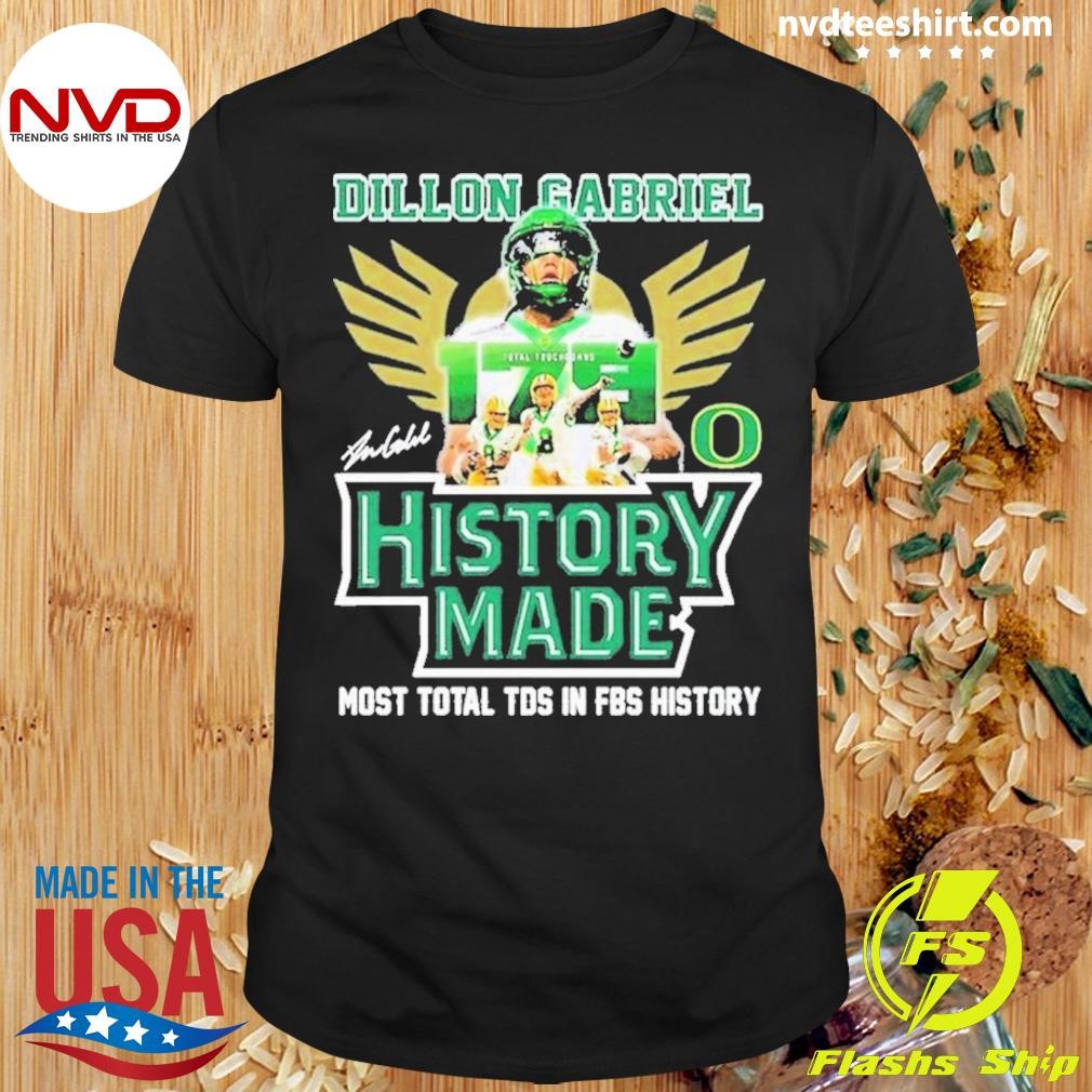 Dillon Gabriel x Oregon Ducks FBS Touchdown Record-Breaker 2024 Shirt