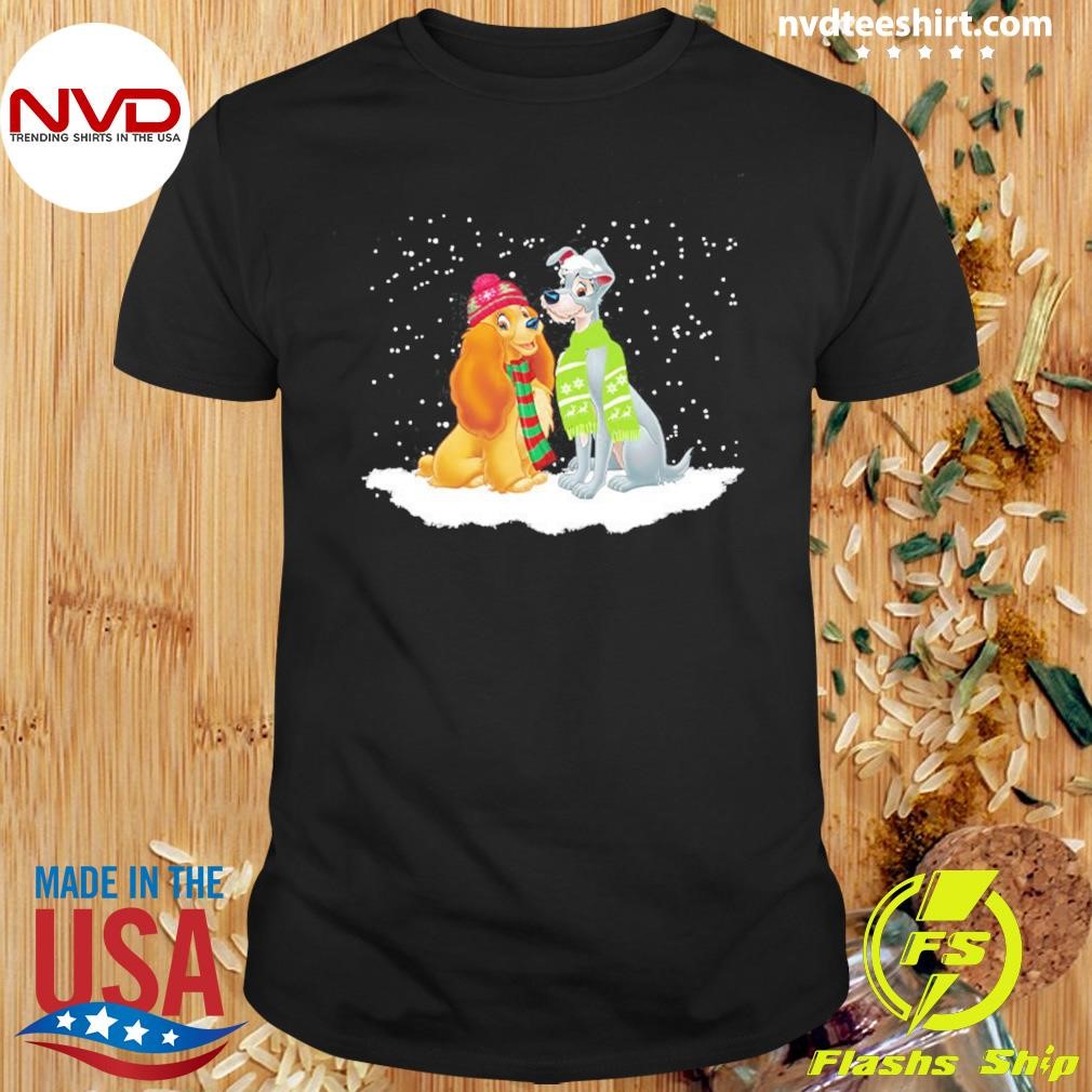 Dog Lady and the Tramp Christmas 2024 Shirt