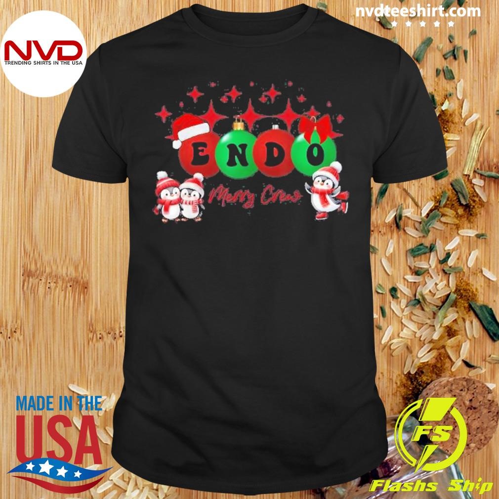 Endo Crew Endoscopy Nurse Gi Colonoscopy Penguin Christmas 2024 Shirt