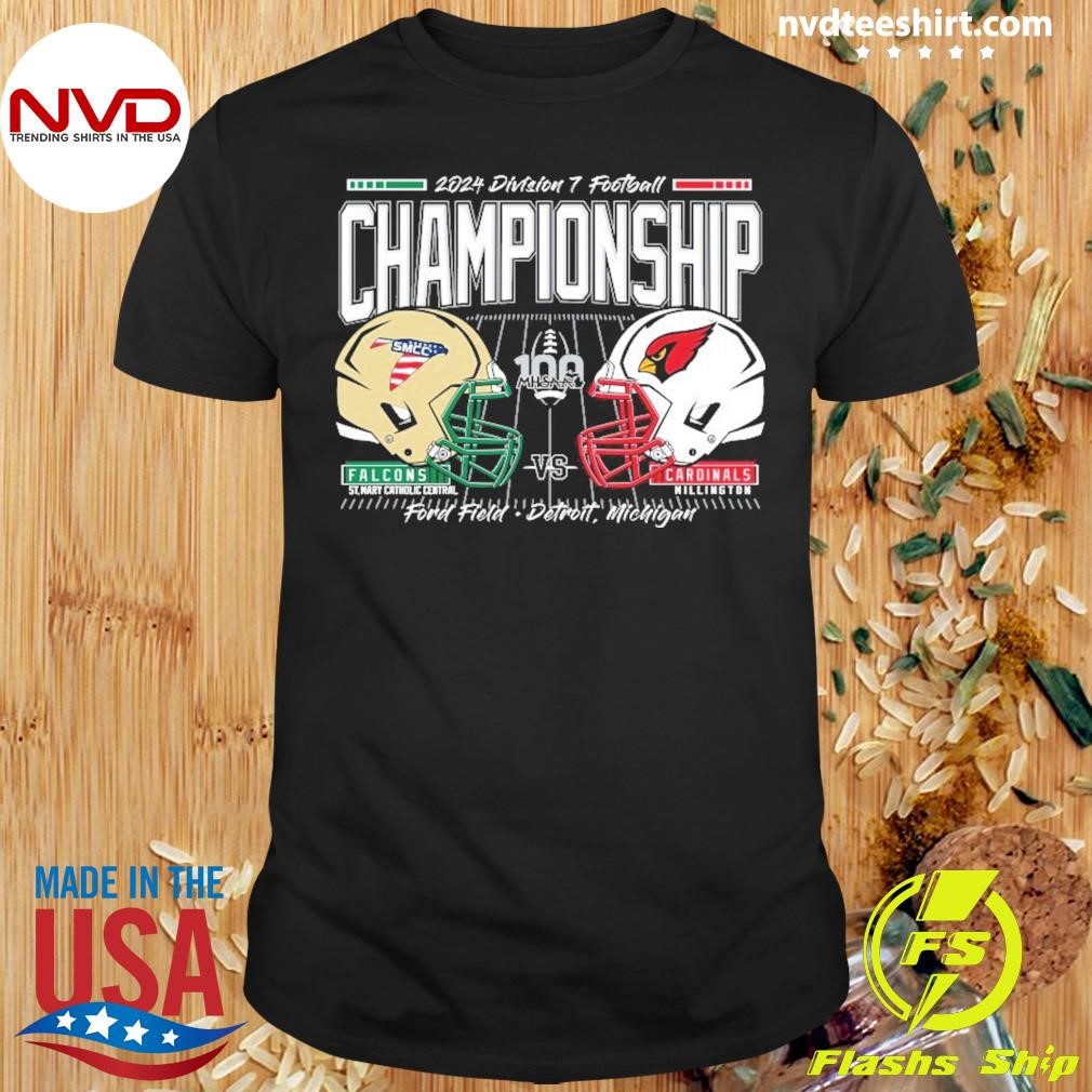 Falcons St. Mary Catholic Central Vs Cardinals Millington 2024 Mhsaa Football D7 H2h Championship Shirt