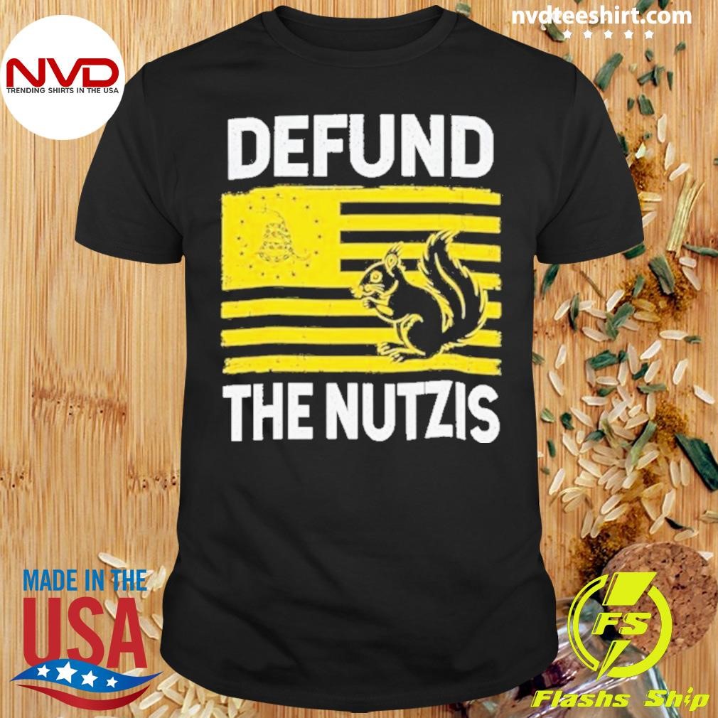 Funny Defund The Nutzis Squirrel Flag Usa 2024 Shirt